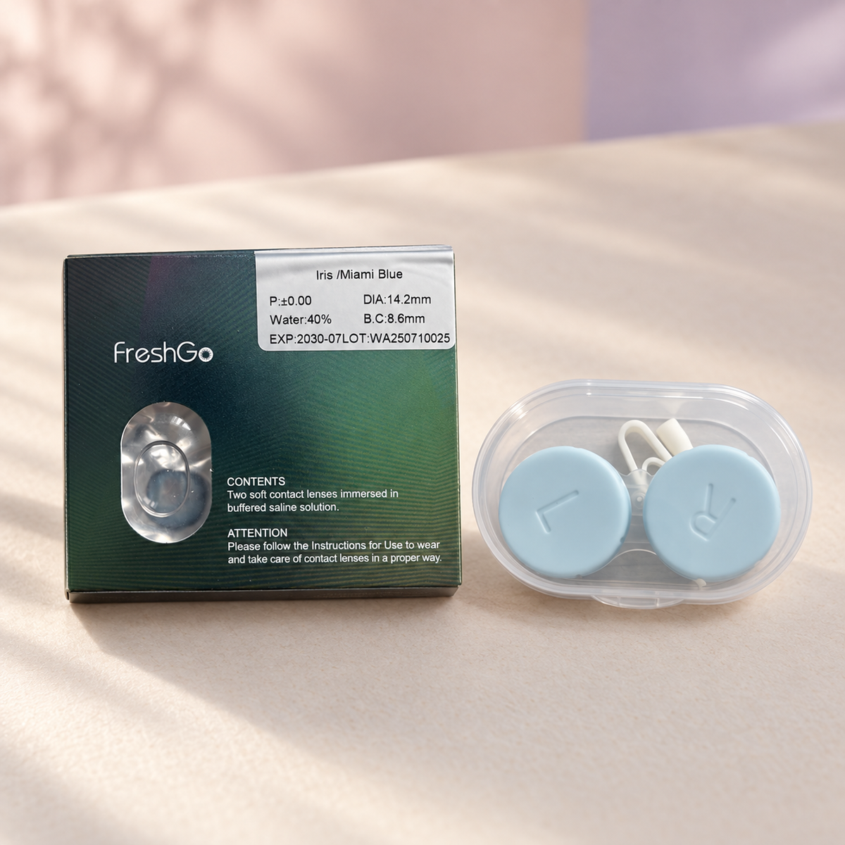 Lentilles de couleur FreshGo Iris – 1 paire + étui offert
