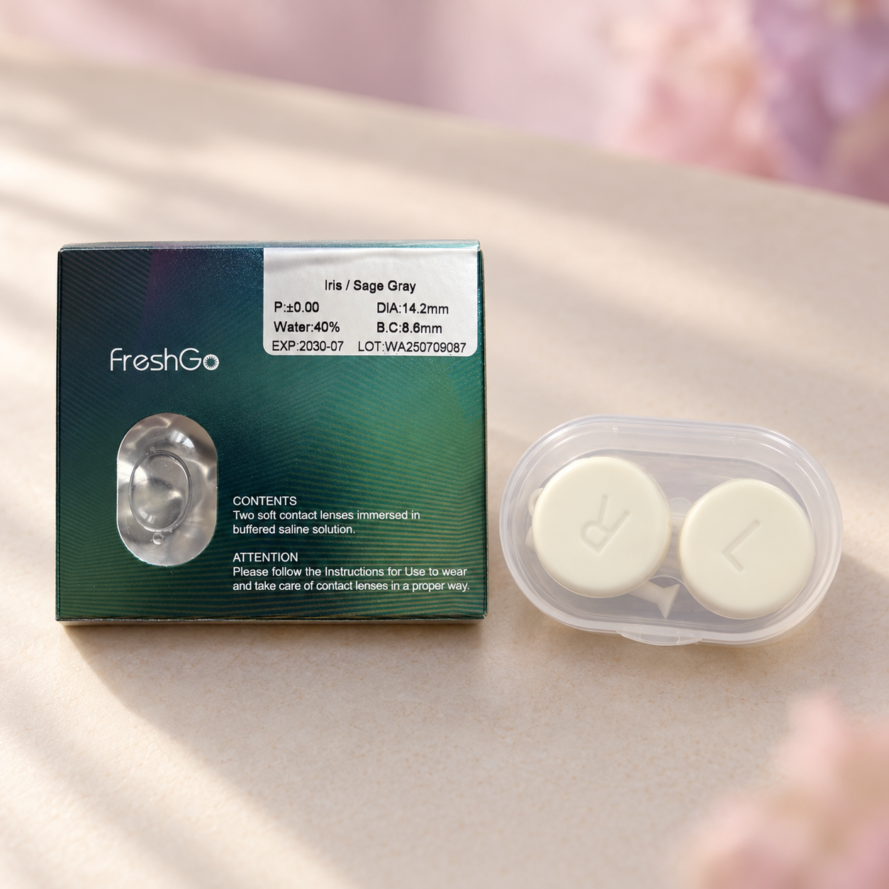 Lentilles de couleur FreshGo Iris – 1 paire + étui offert